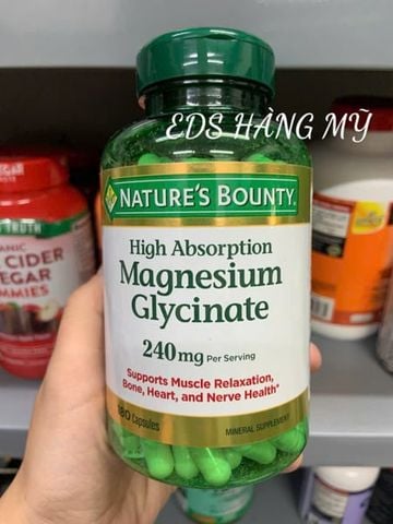  Viên Uống Nature's Bounty High Absorption Magnesium Glycinate 240 mg 