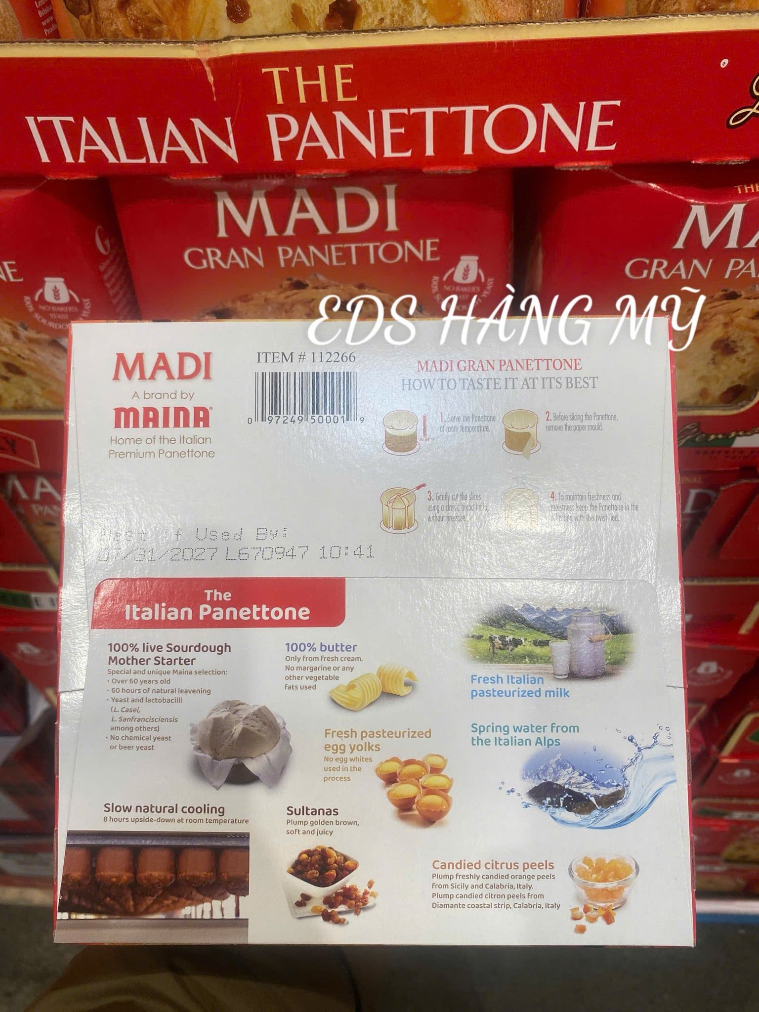 Bánh Madi Gran Panettone 1kg truyền thống của Ý