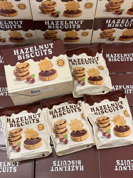 Bánh Nhân Hạt Phỉ Socola Hazelnut Biscuits