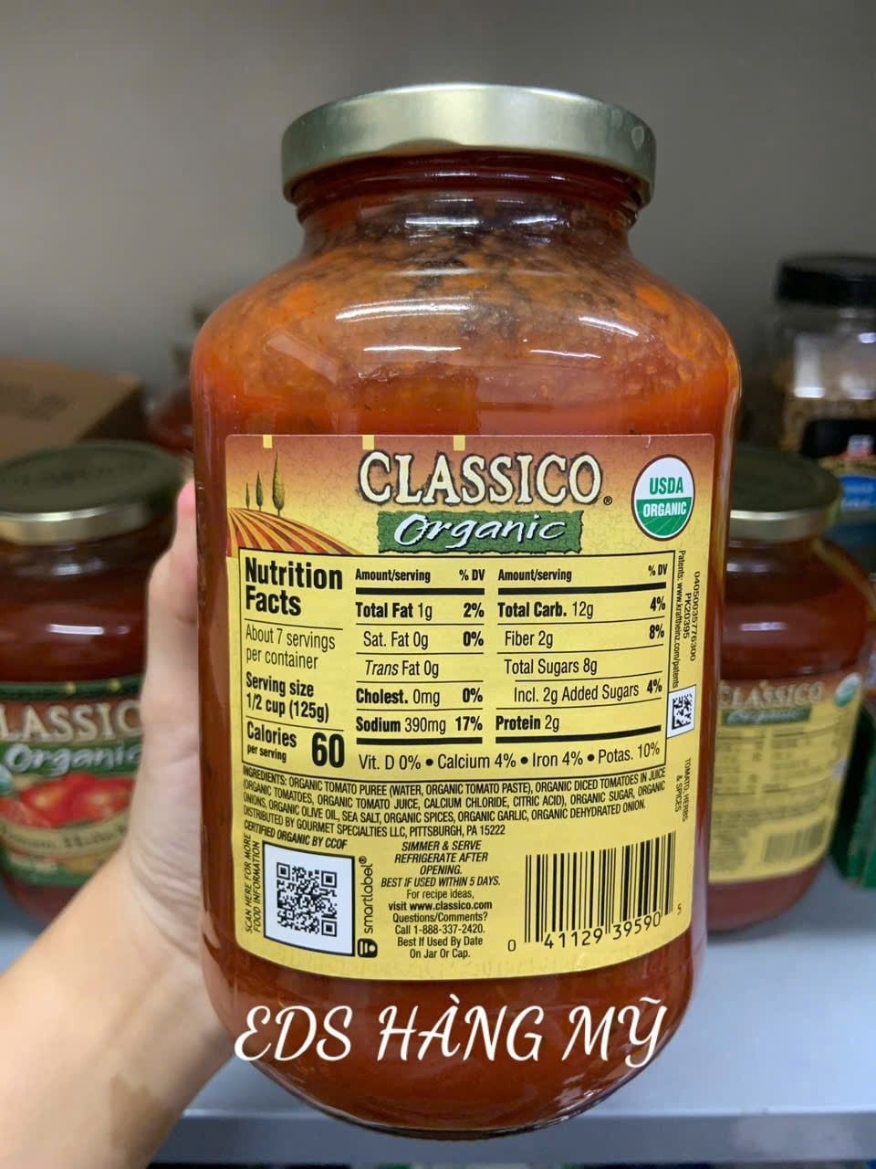 SỐT CÀ CHUA CLASSICO ORGANIC – TOMATO, HERBS & SPICES