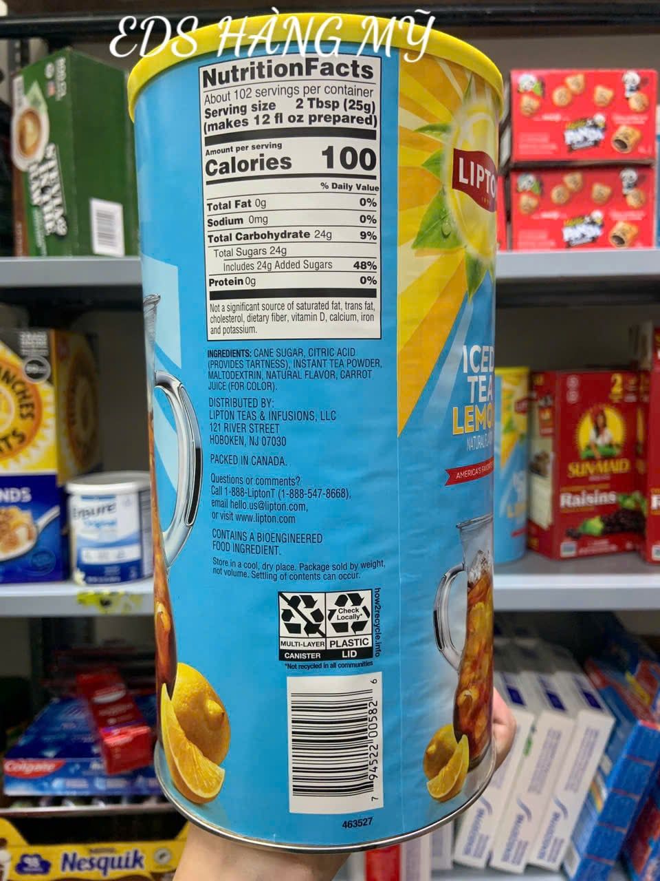 Bột trà chanh Lipton Iced Tea Lemon