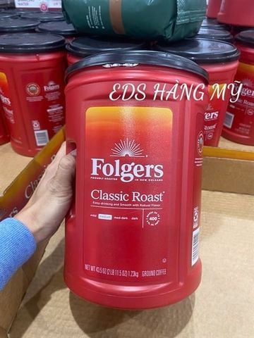  Folgers Classic Roast – Cà Phê Rang Xay Dạng Bột 