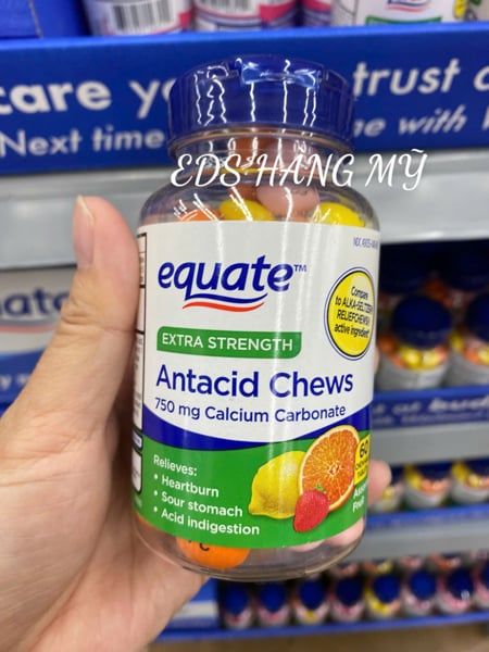 VIÊN NHAI TRUNG HÒA DẠ DÀY EQUATE Extra Strength Antacid Chews