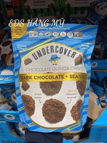  SNACK CHOCOLATE QUINOA CRISPS – DARK CHOCOLATE + SEA SALT 