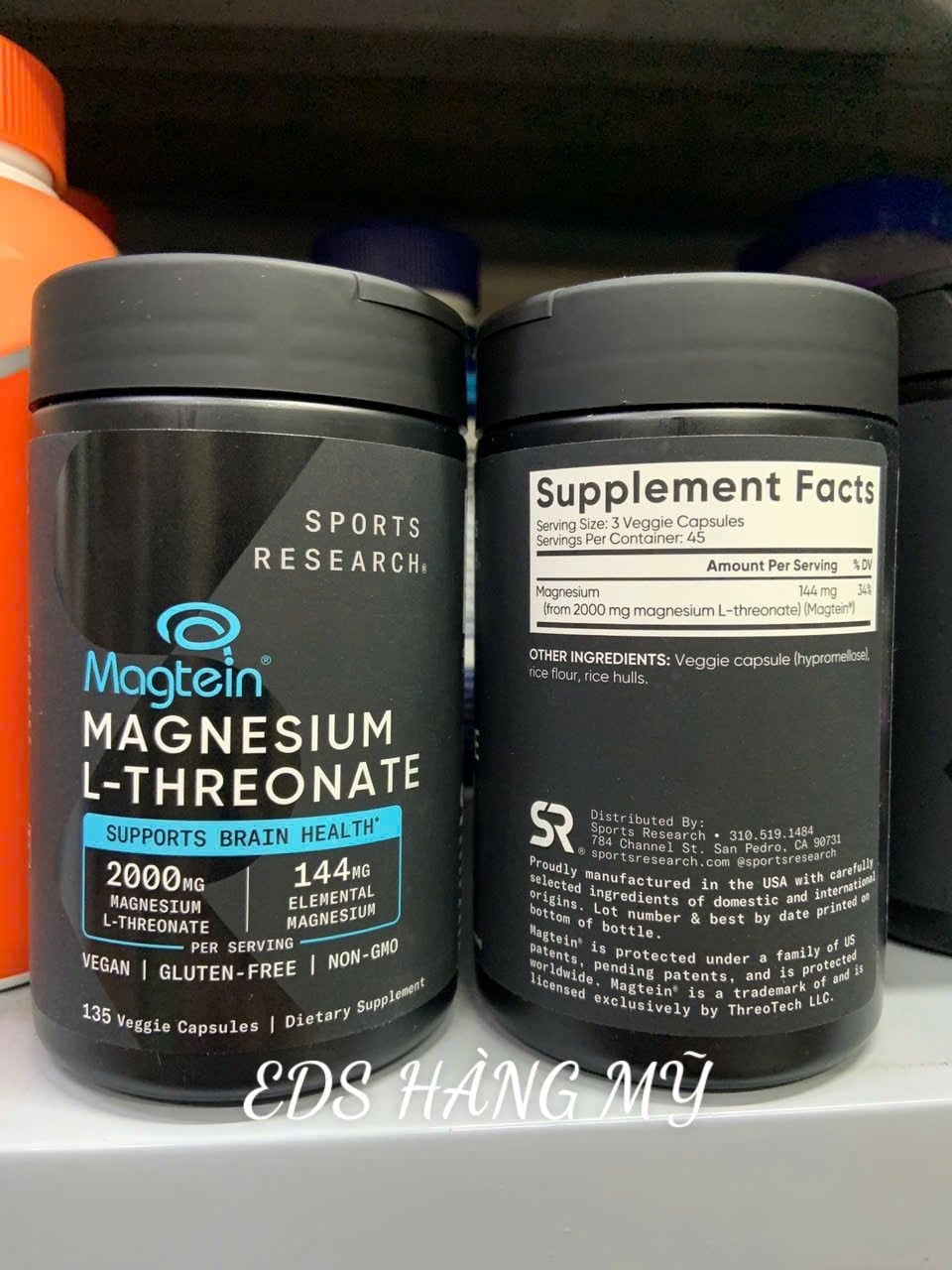 Viên Uống Sports Research Magtein® Magnesium L-Threonate