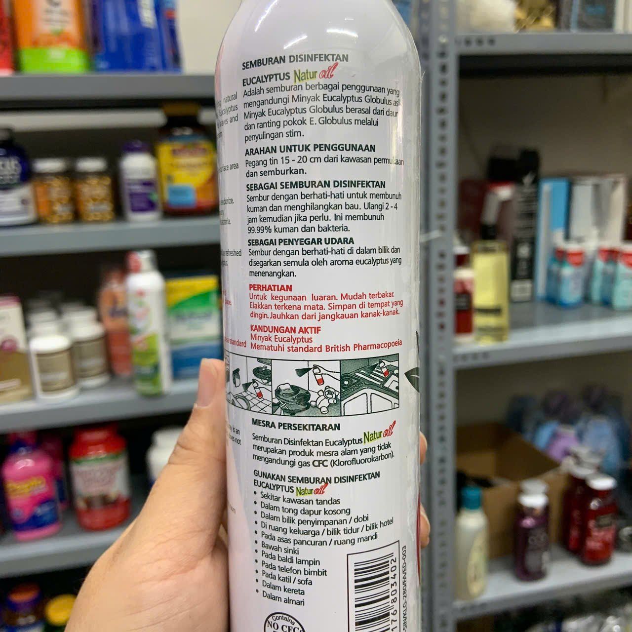 Xịt diệt khuẩn Eagle Natur Oil Eucalyptus Disinfectant