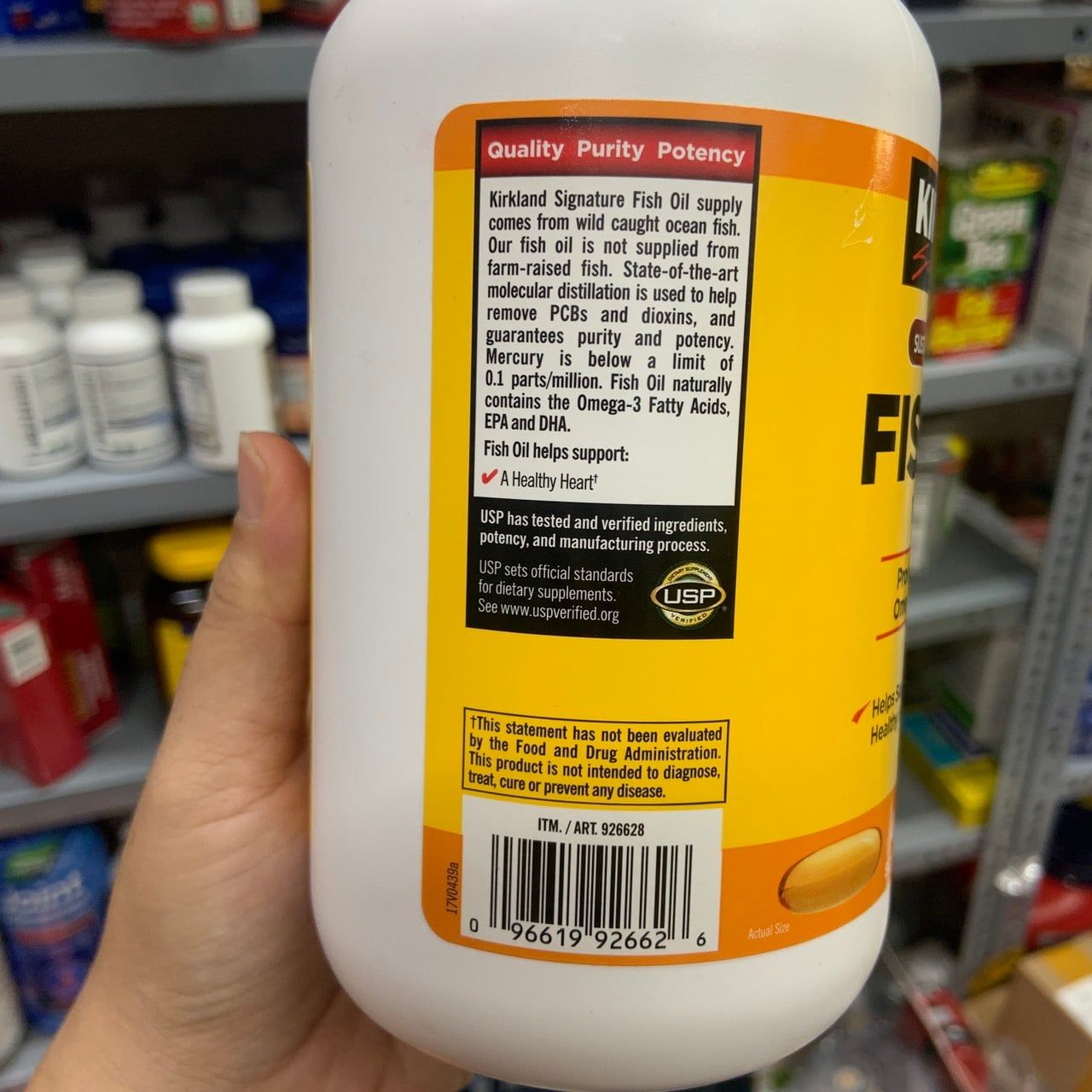 Viên uống dầu cá Kirkland Signature  Fish Oil 1000mg