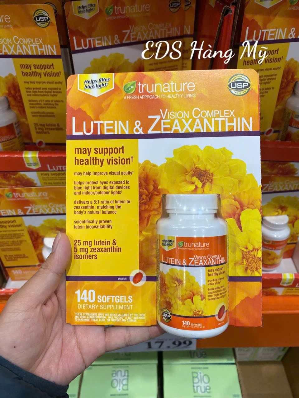 Viên uống bổ mắt Trunature Lutein & Zeaxanthin