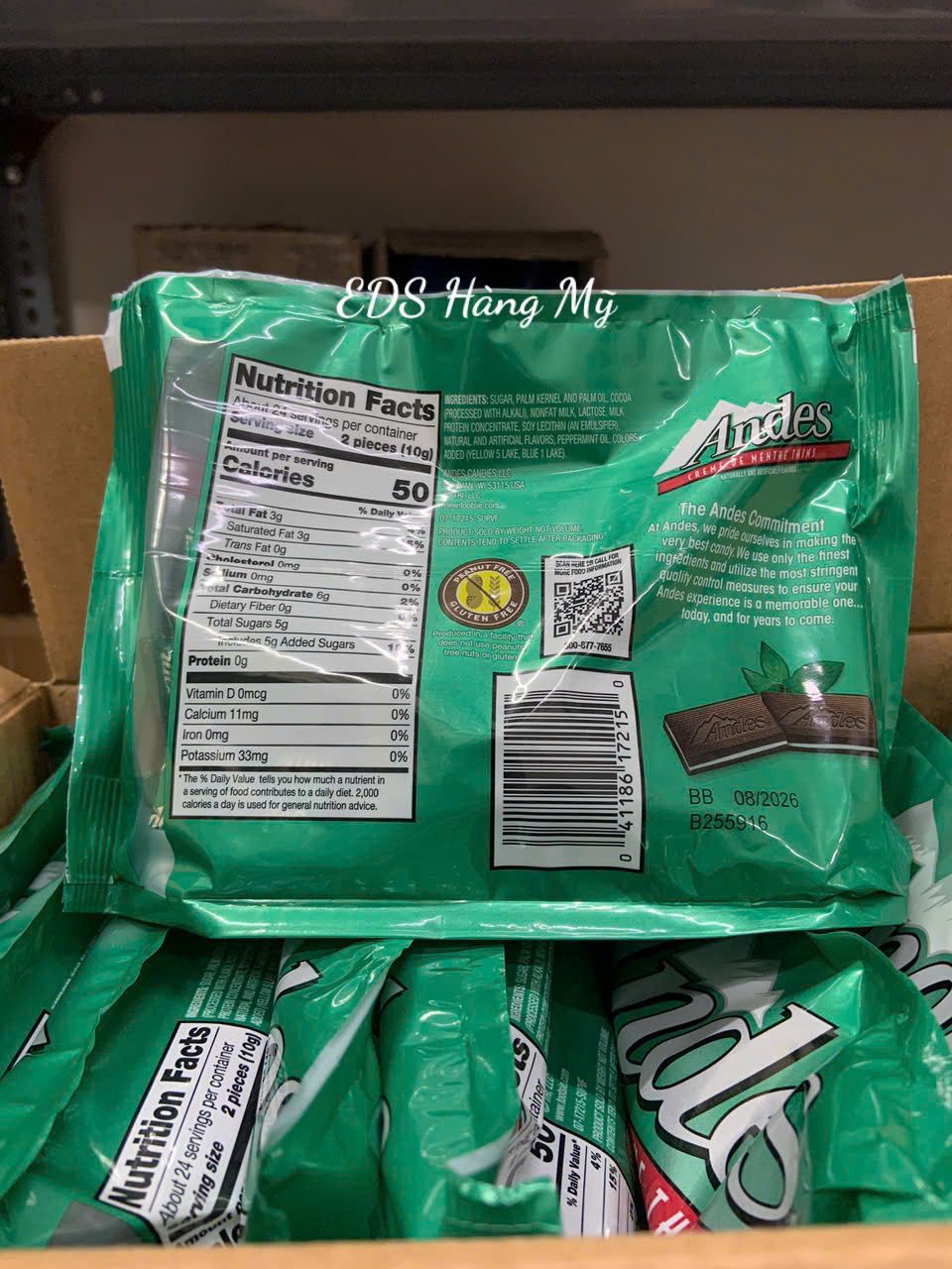 Kẹo chocolate bạc hà Andes