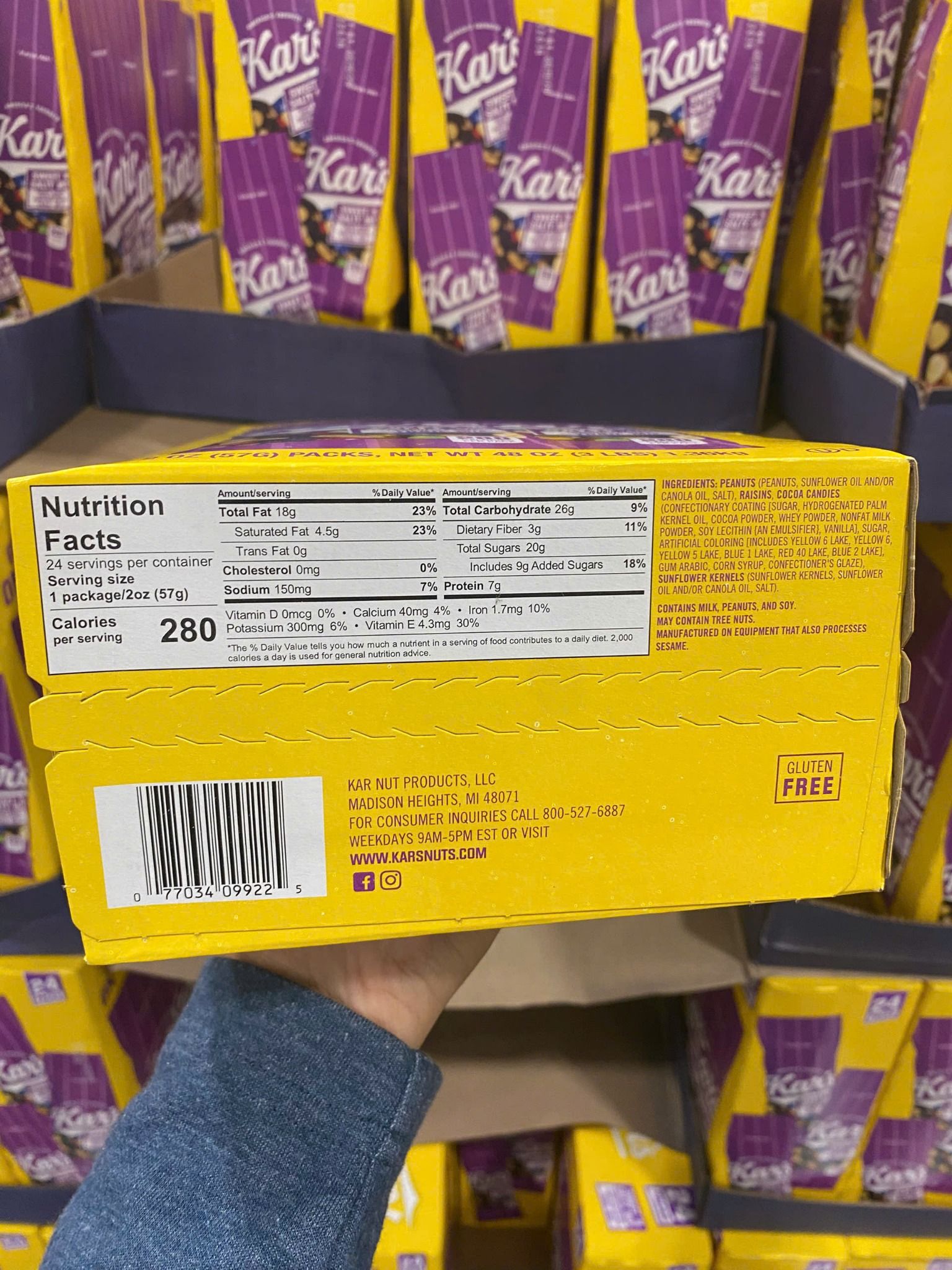 HẠT TỔNG HỢP & SÔ-CÔ-LA KAR'S TRAIL MIX – SWEET’N SALTY