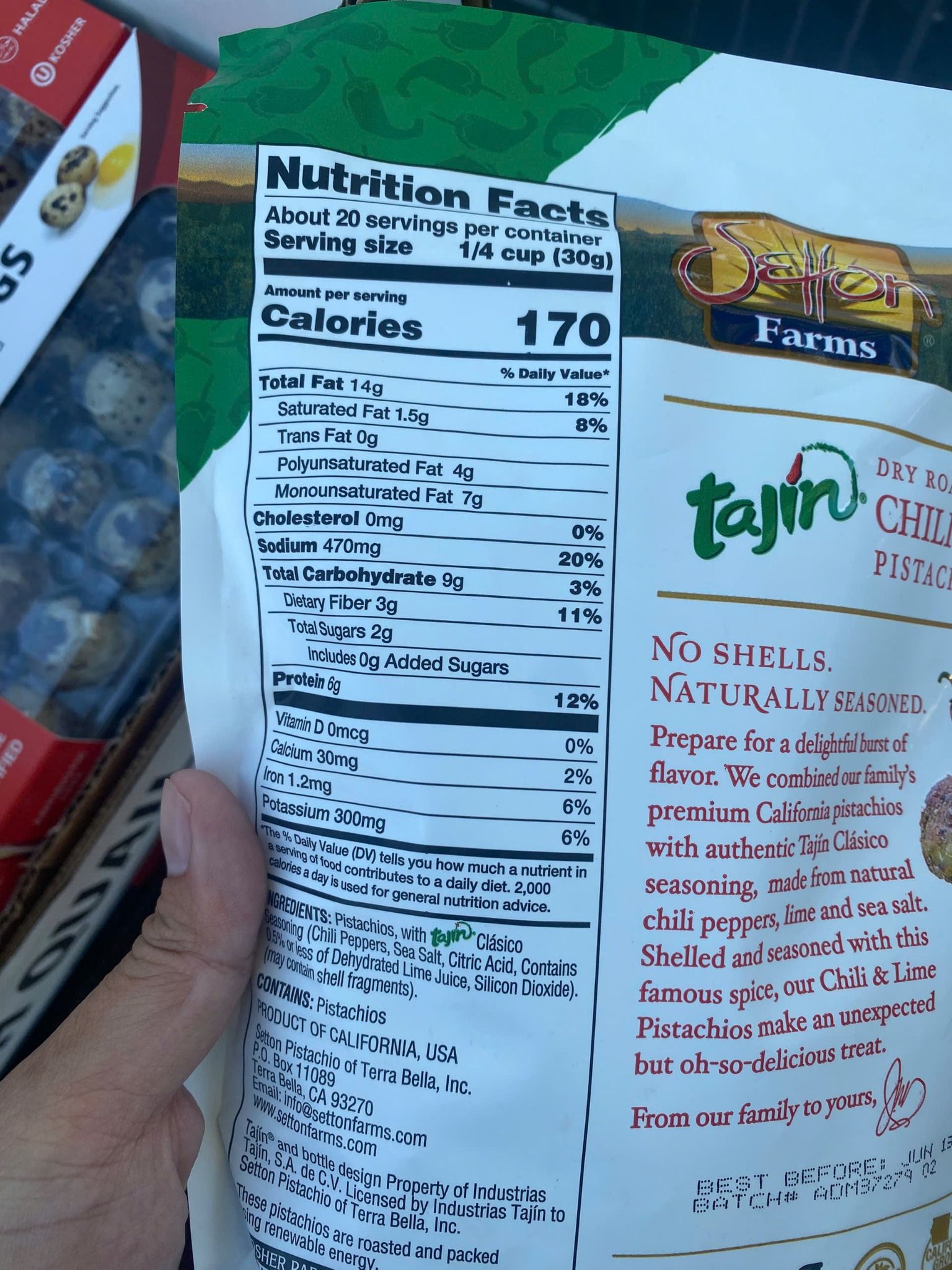 Hạt Dẻ Cười Rang Khô Vị Ớt & Chanh Tươi Tajín