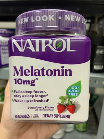  Kẹo ngủ Natrol Melatonin sleep Gummies 10mg 
