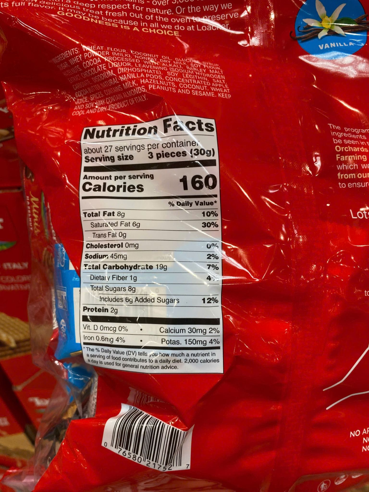 Bánh xốp nhân kem mix 3 vị Loacker Minis