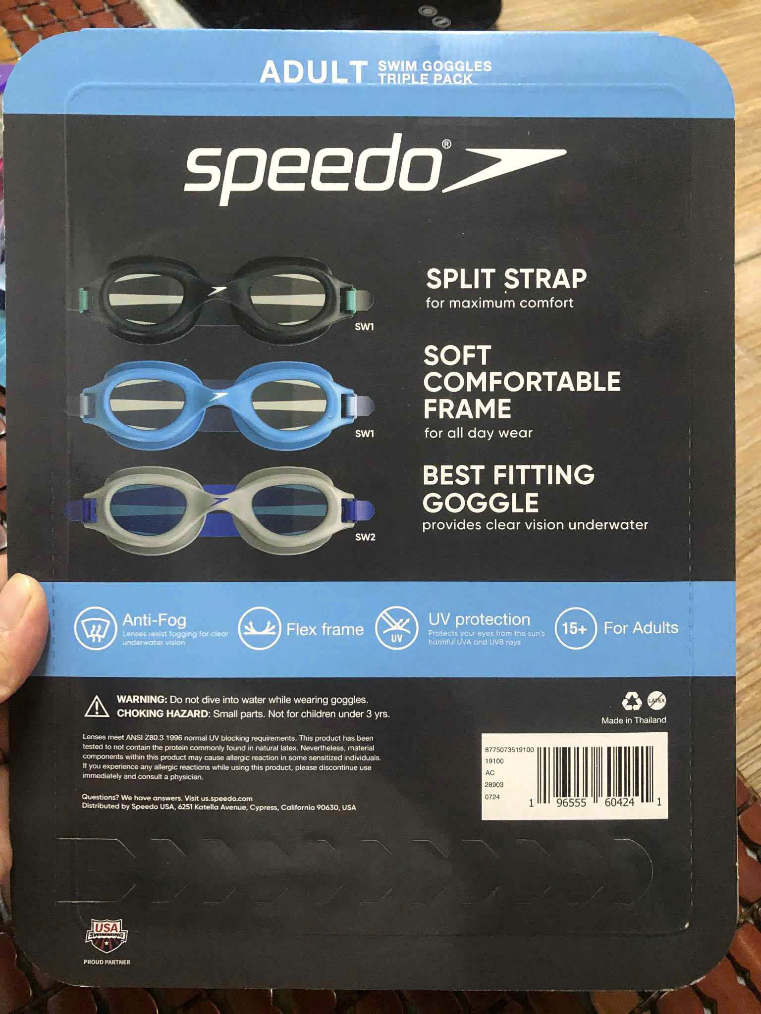 Set 3 kính bơi Speedo của Mỹ