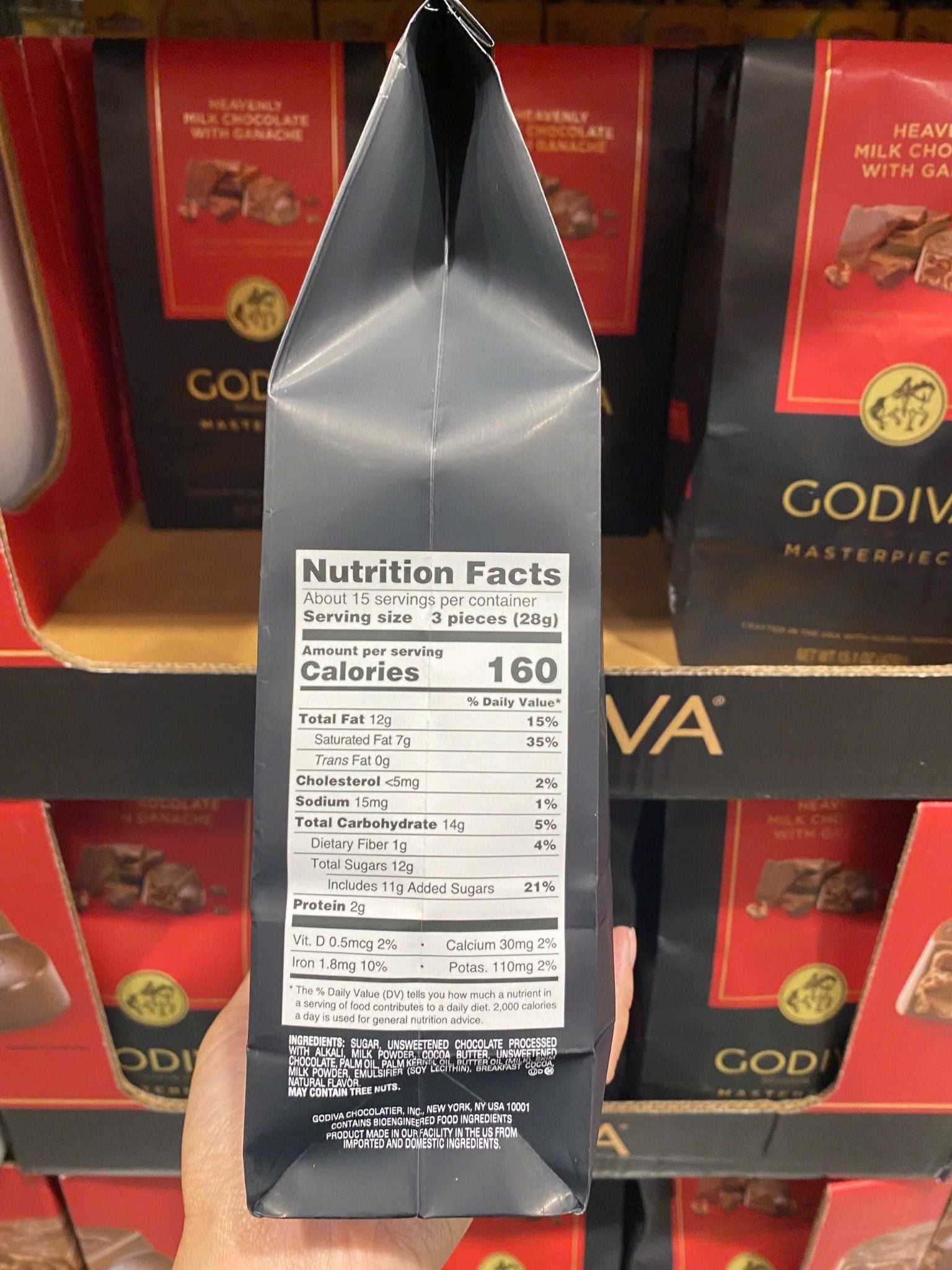 Kẹo socola sữa nhân ganache – Godiva Masterpiece