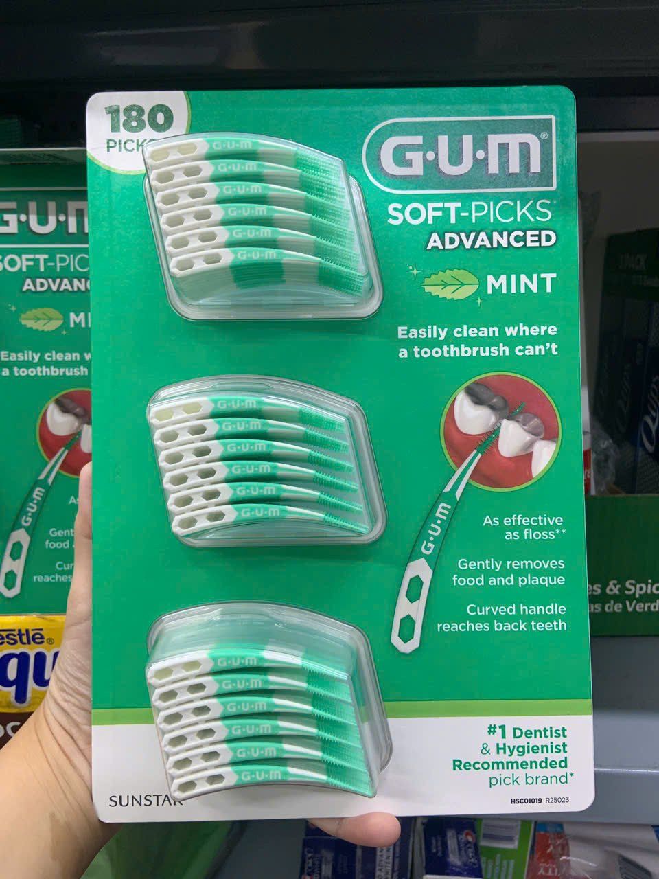 Tăm nha khoa hương bạc hà Sunstar Gum Soft Picks Advanced Mint