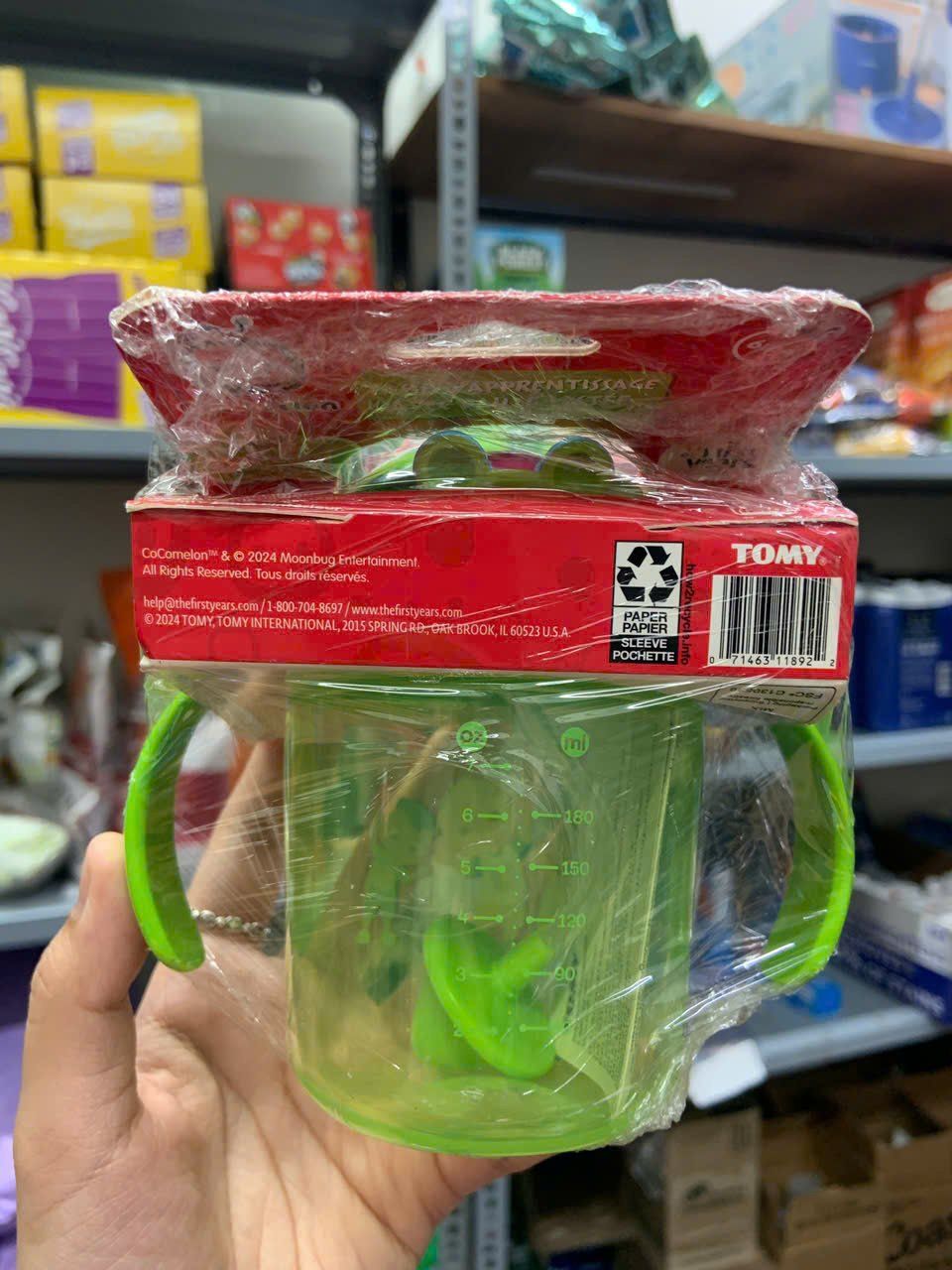 Cốc tập uống có ống hút – CoComelon Weighted Straw Trainer Cup