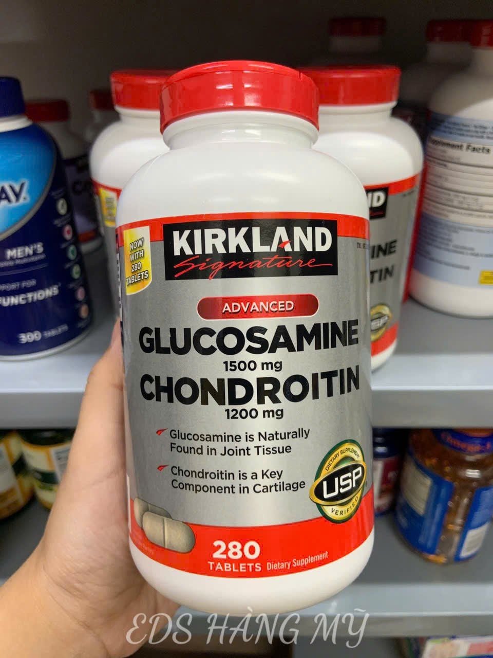 Viên uống hỗ trợ xương khớp Kirkland Glucosamine 1500mg & Chondroitin 1200mg