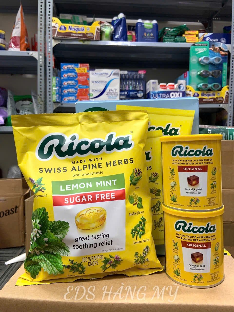 Kẹo ngậm trị ho thảo dược Ricola