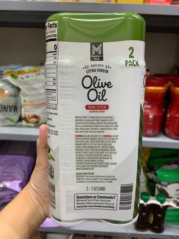  Dầu oliu dạng xịt ăn kiêng Member's Mark Olive Oil 