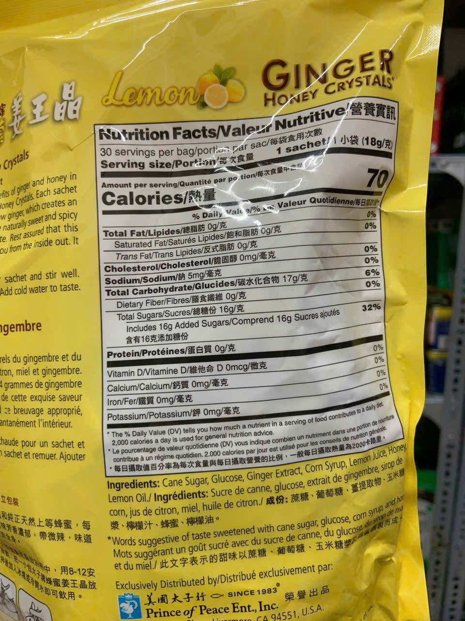 Trà gừng mật ong cô đặc Ginger Honey Crystals