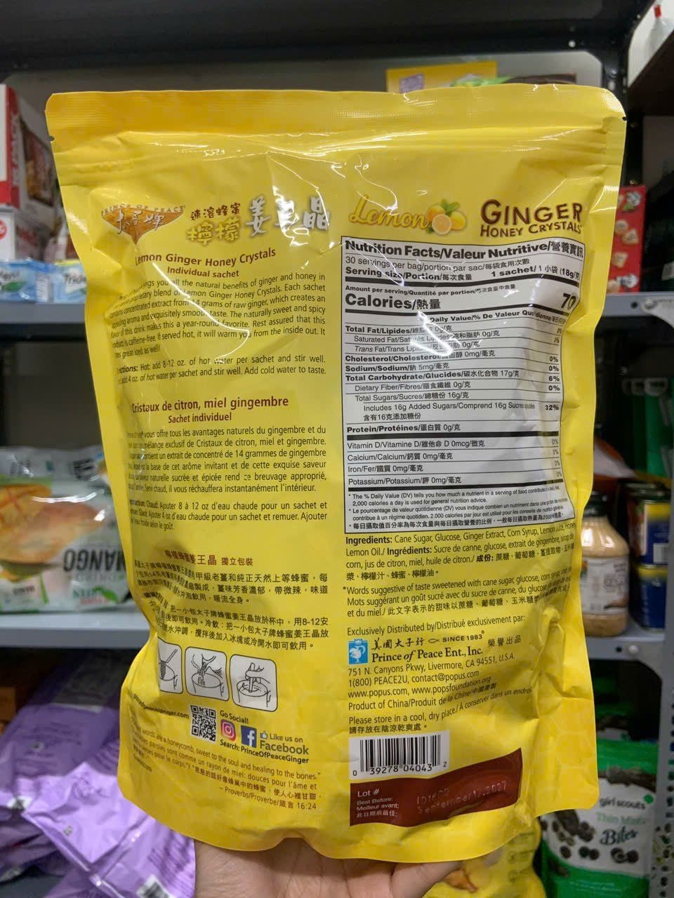 Trà gừng mật ong cô đặc Ginger Honey Crystals