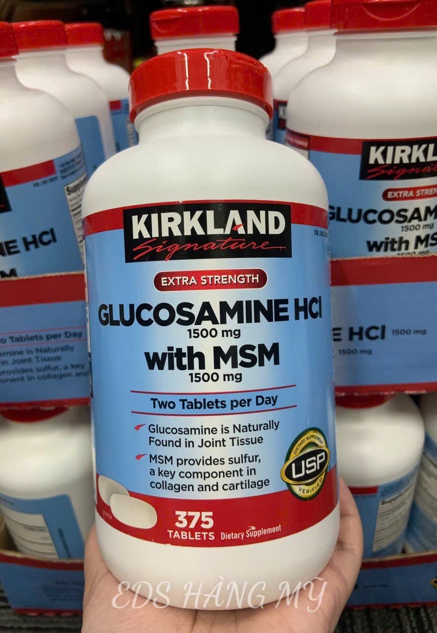 Viên uống hỗ trợ xương khớp Kirkland Glucosamine HCl with Msm & 1500mg