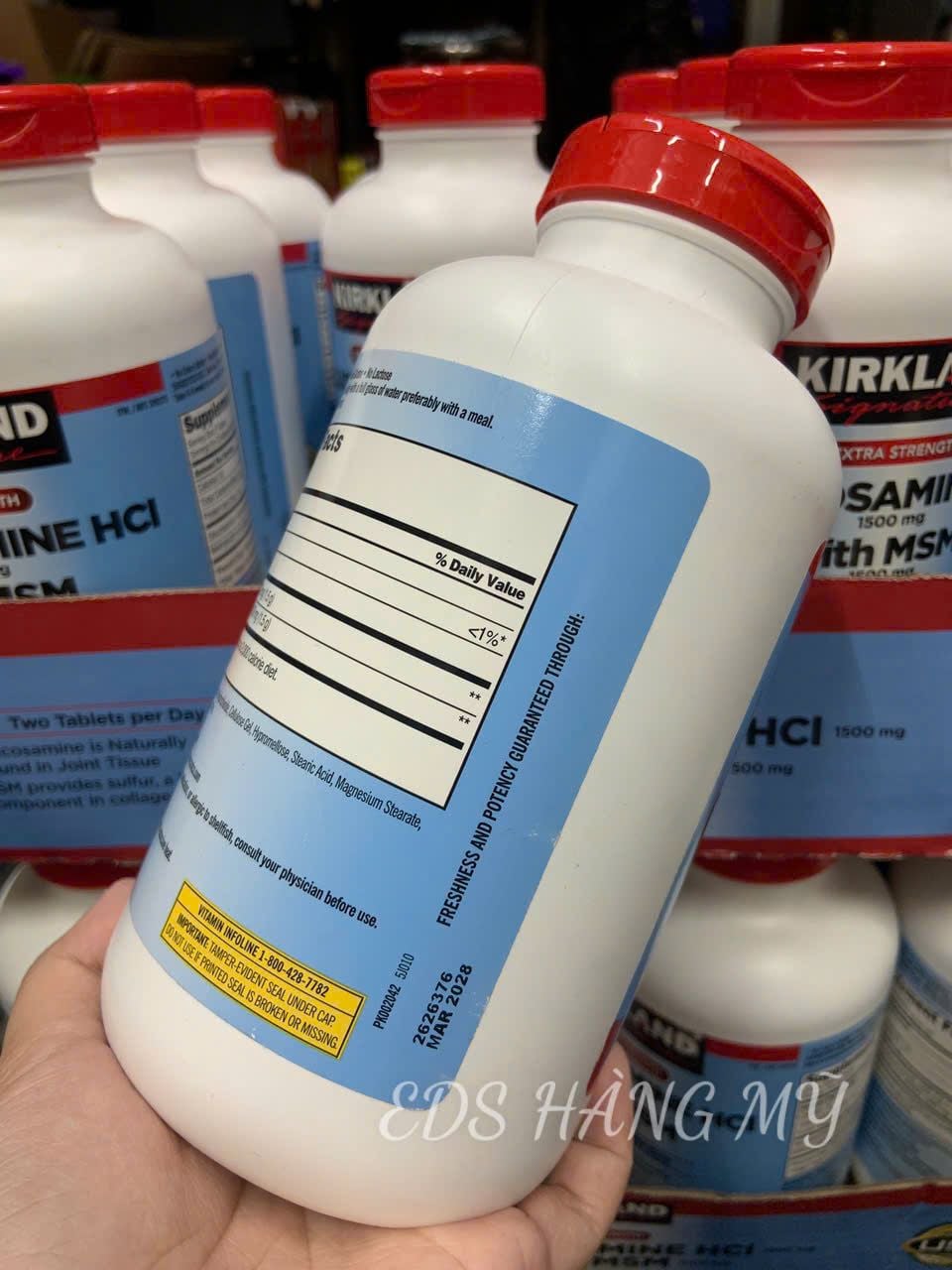 Viên uống hỗ trợ xương khớp Kirkland Glucosamine HCl with Msm & 1500mg