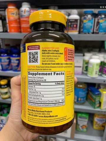  Viên uống bổ sung Magiê Nature Made Magnesium Citrate 250mg 