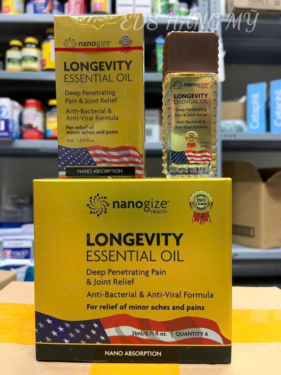 Dầu gió lăn Nanogize Longevity Essential Oil