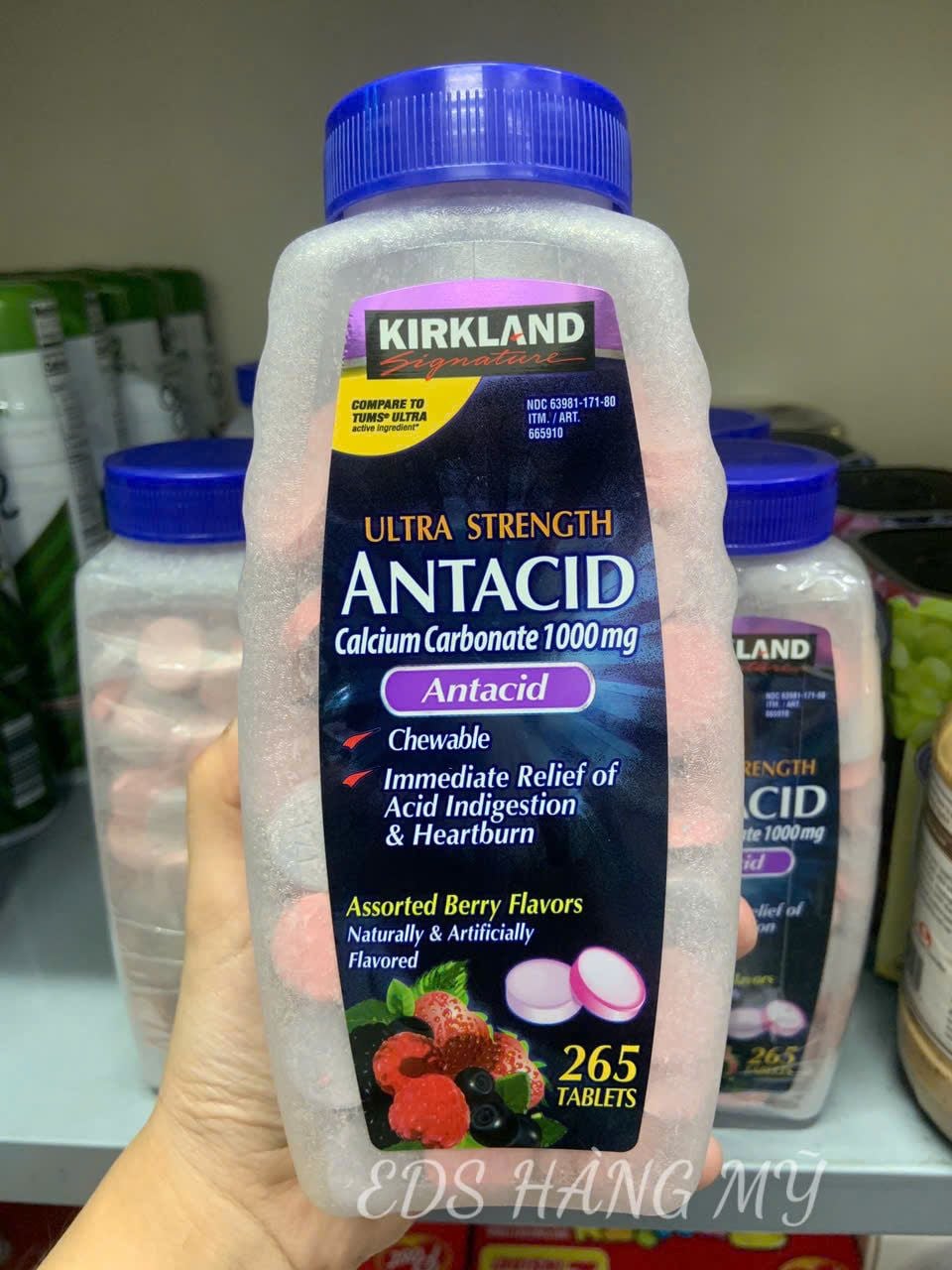 Viên nhai trị đau bao tử KirkLand Ultra Strength Antacid