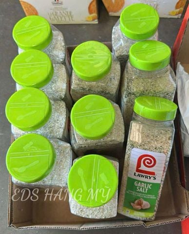  Gia vị bột tỏi – muối – ngò tây Lawry’s Coarse Ground Garlic Salt with Parsley 