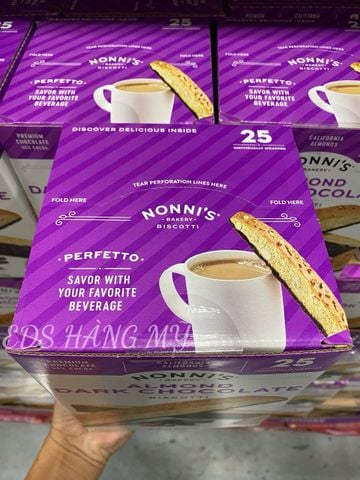  Bánh Biscotti Nonni's Almond Dark Chocolate 