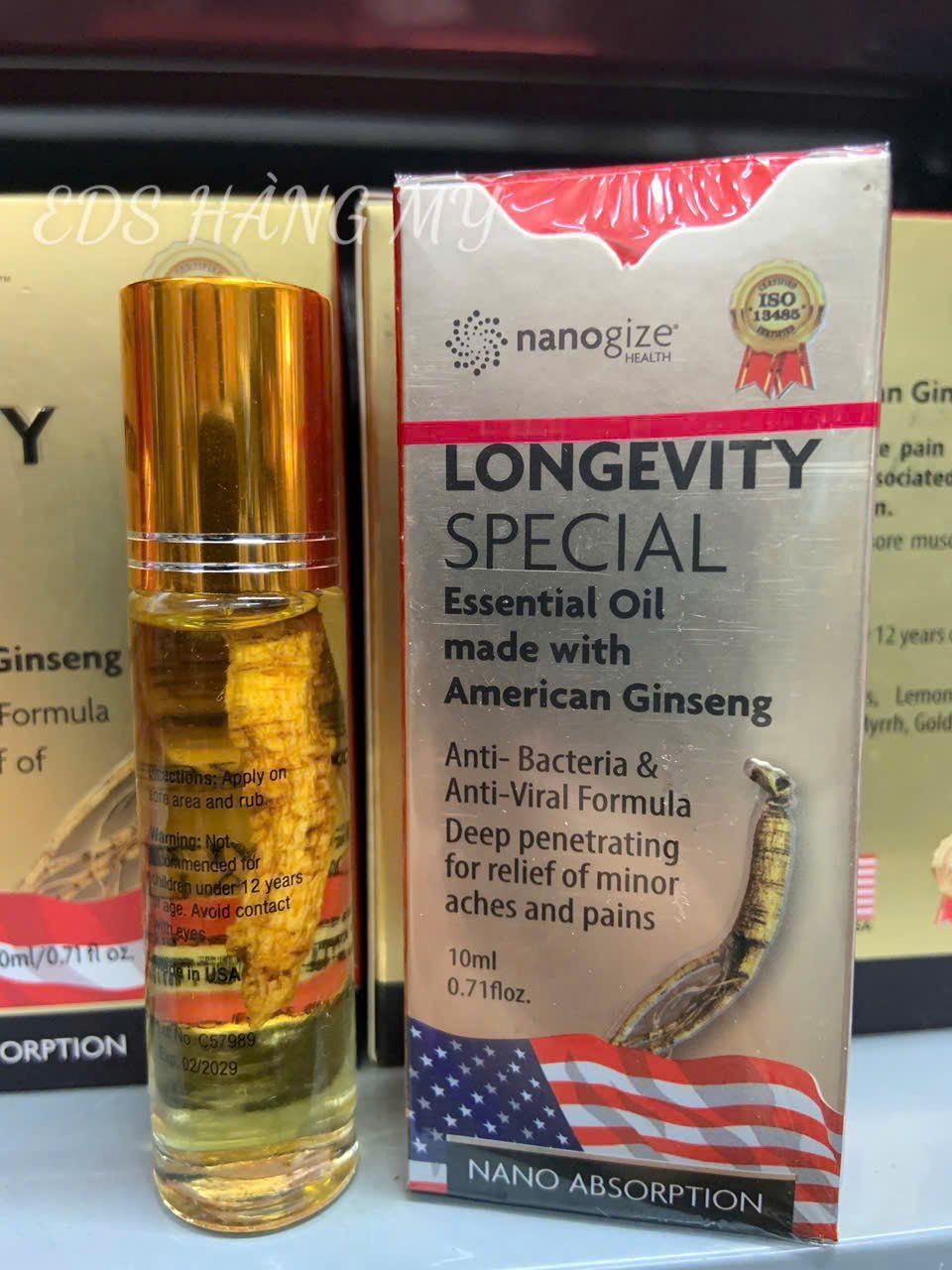 Dầu gió lăn Nanogize Longevity Essential Oil