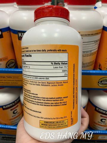  Viên uống, viên ngậm bỏ sung vitamin c Kirkland 