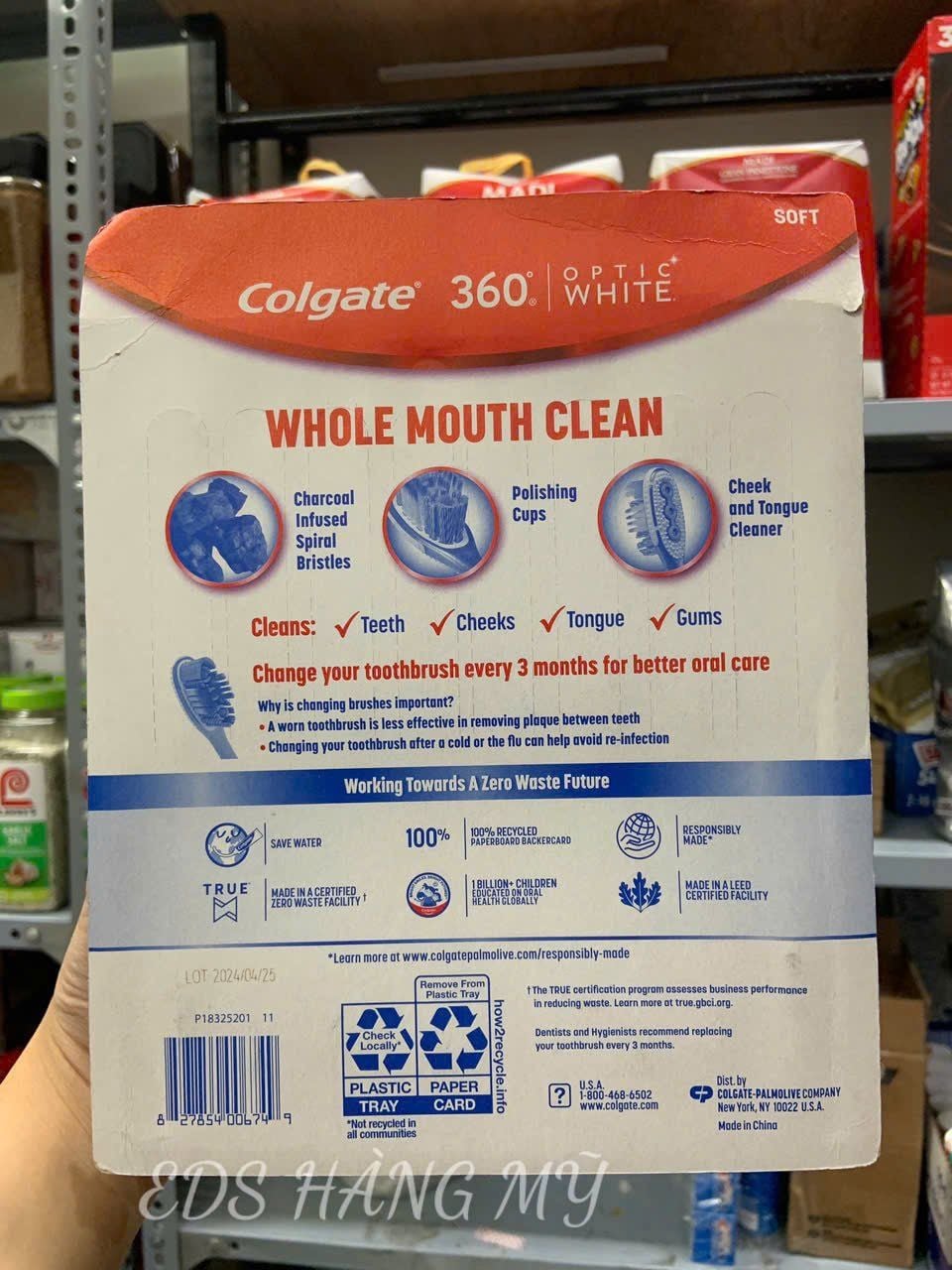 Set 8 bàn chải đánh răng Colgate Optic White 360