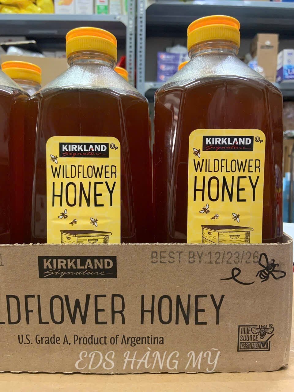 Mật ong Kirkland Wildflower Honey - Chai 2,27kg