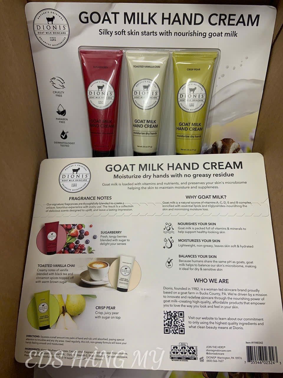 Set kem dưỡng da tay sữa dê Dionis Goat Milk Hand Cream