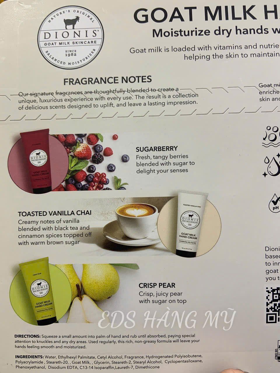 Set kem dưỡng da tay sữa dê Dionis Goat Milk Hand Cream