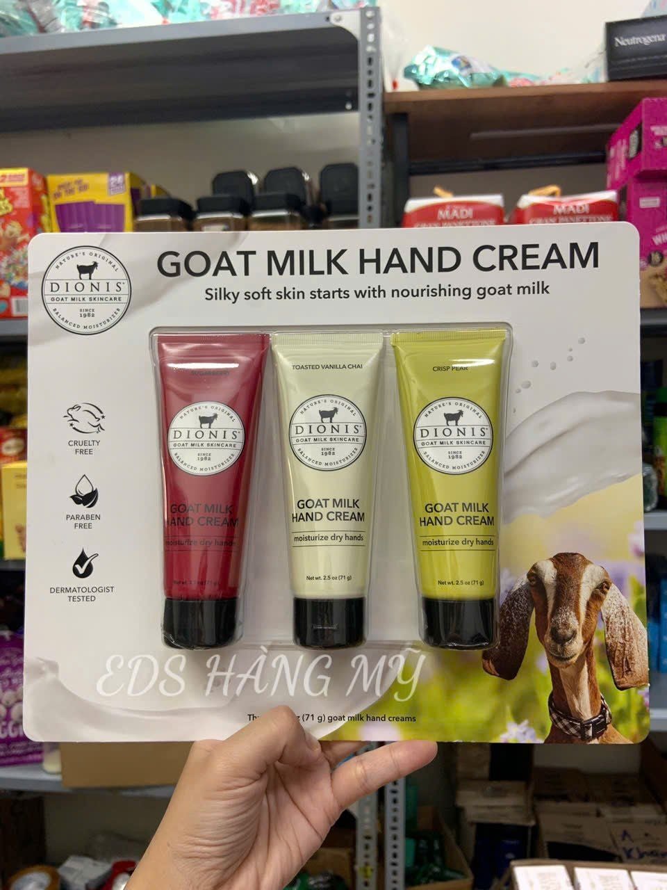 Set kem dưỡng da tay sữa dê Dionis Goat Milk Hand Cream