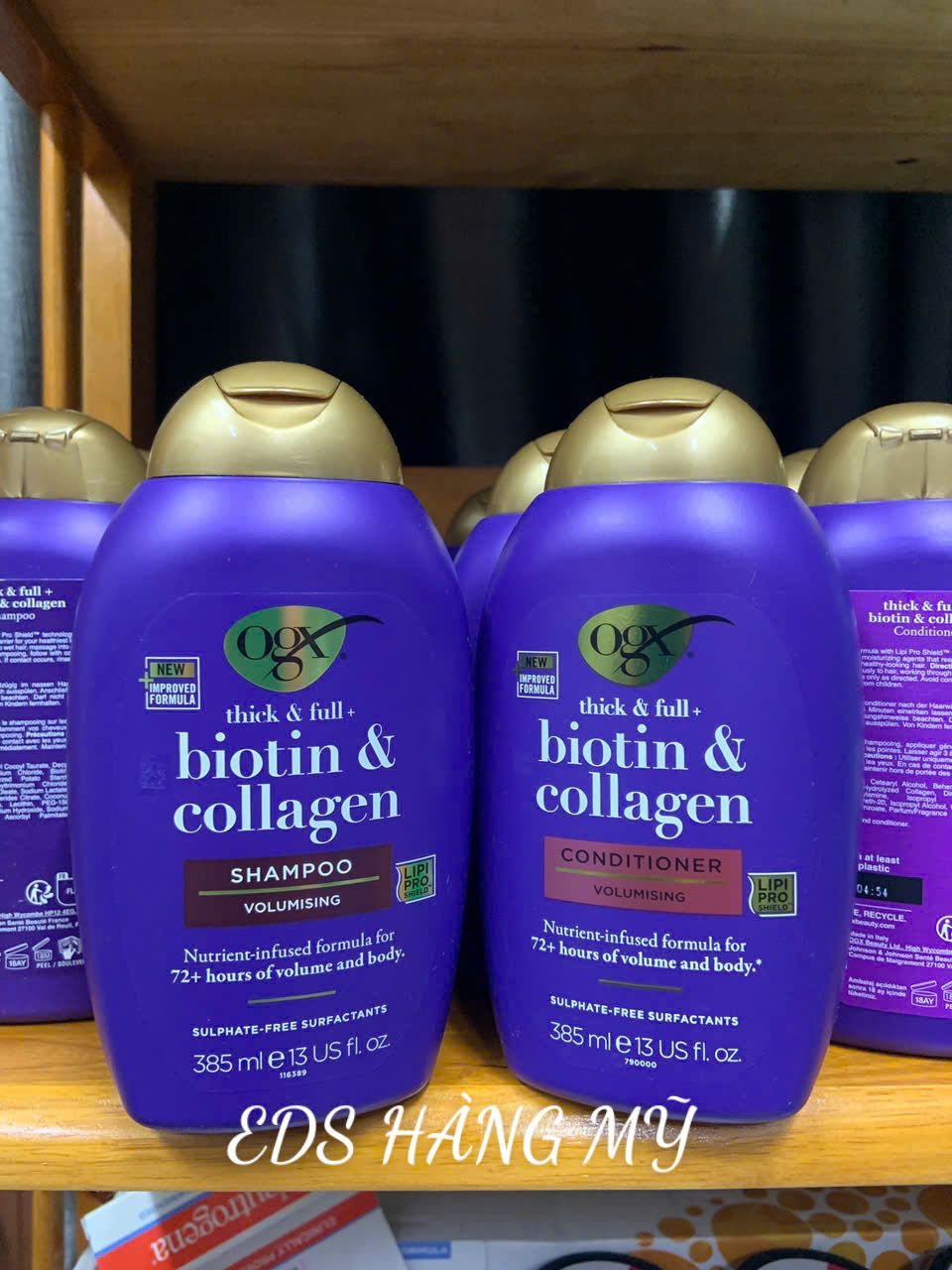 Set dầu gội & xả Biotin & Collagen