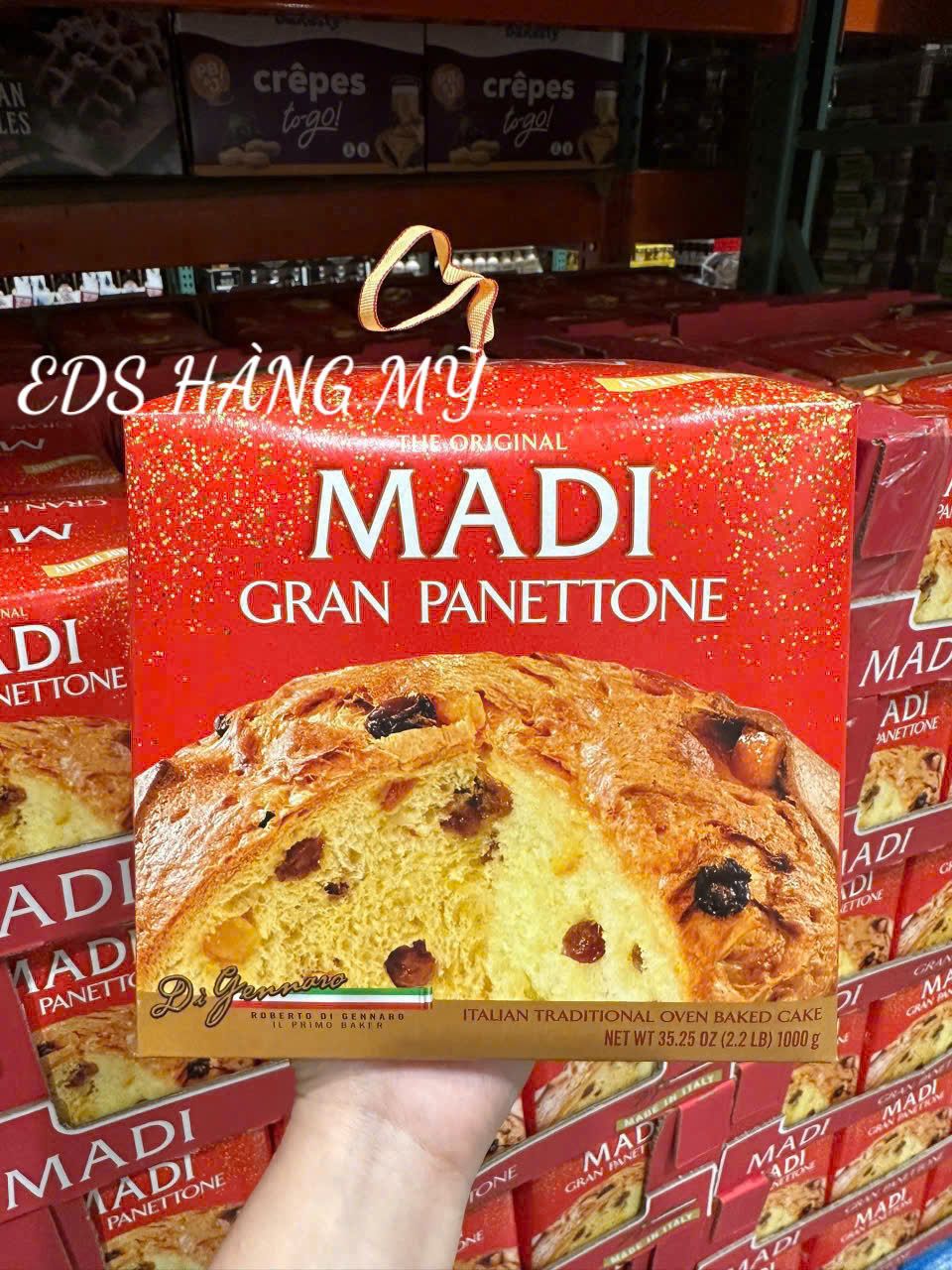 Bánh Madi Gran Panettone 1kg truyền thống của Ý