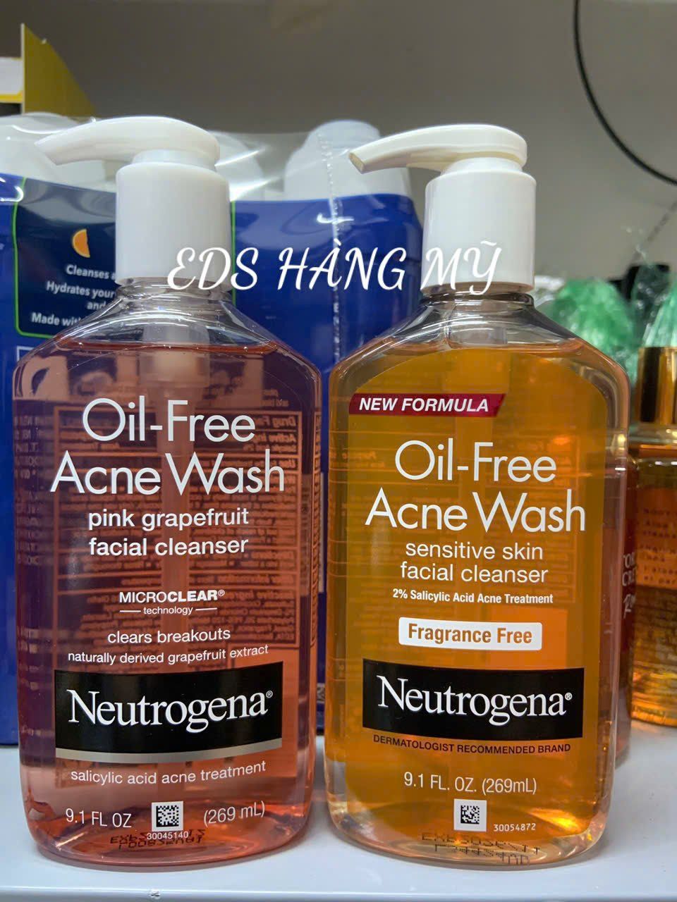 Sữa rửa mặt ngăn ngừa và giảm mụn Neutrogena Oil-Free Acne Wash