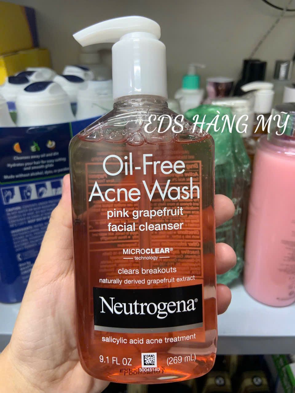Sữa rửa mặt ngăn ngừa và giảm mụn Neutrogena Oil-Free Acne Wash