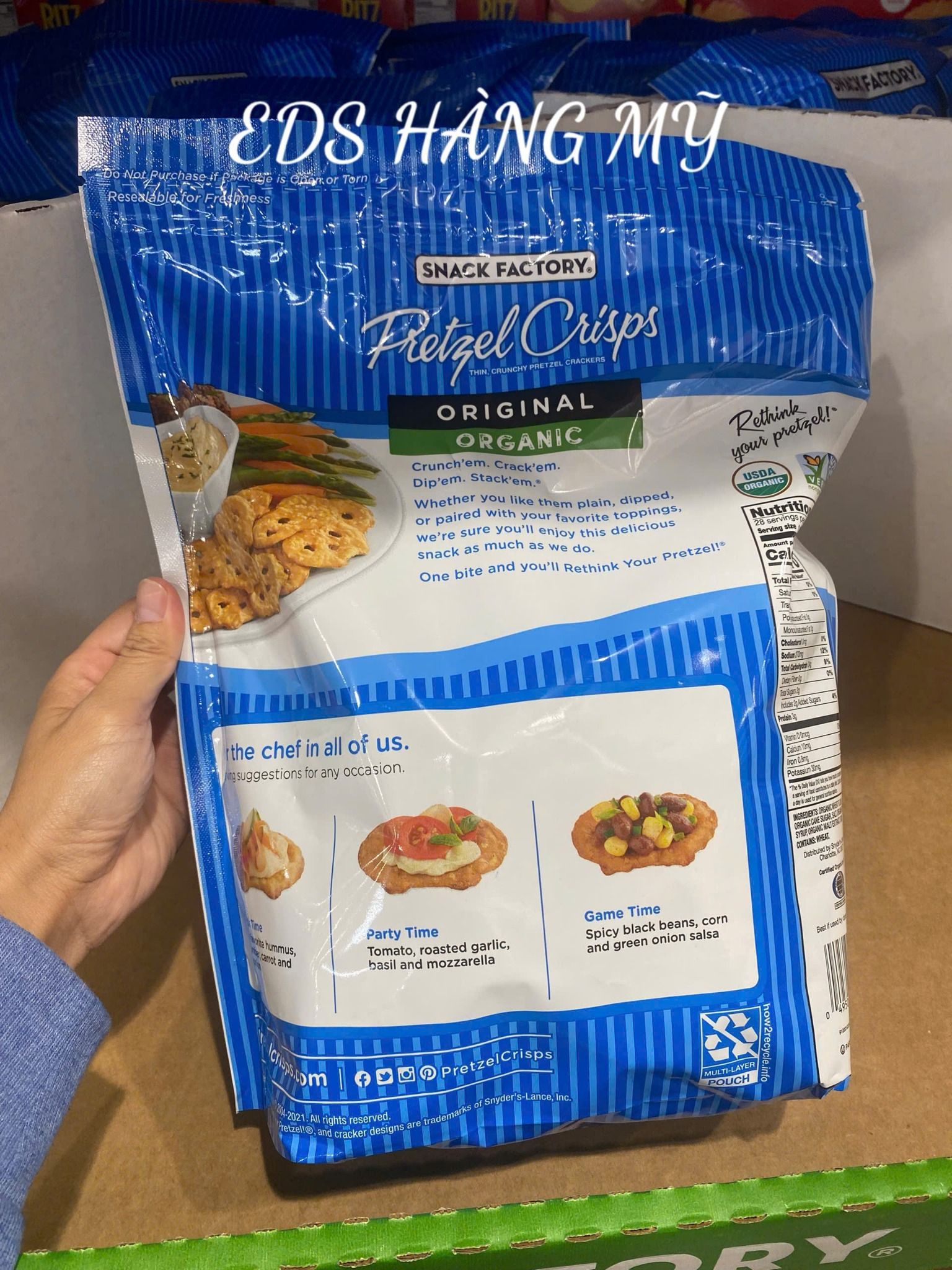 PRETZEL CRISPS ORGANIC – BÁNH XOẮN HỮU CƠ