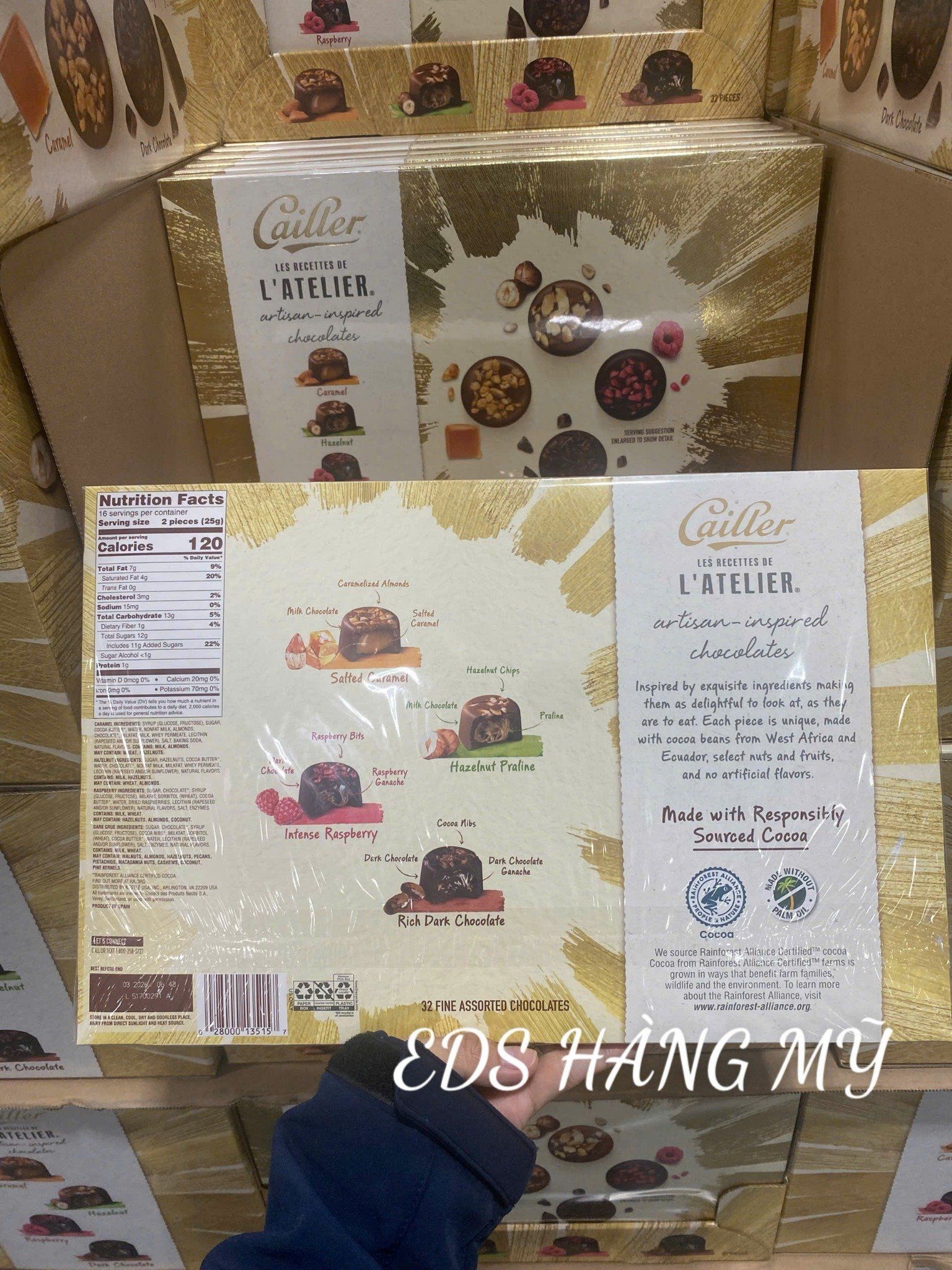 CAILLER L’ATELIER – HỘP 32 VIÊN SOCOLA