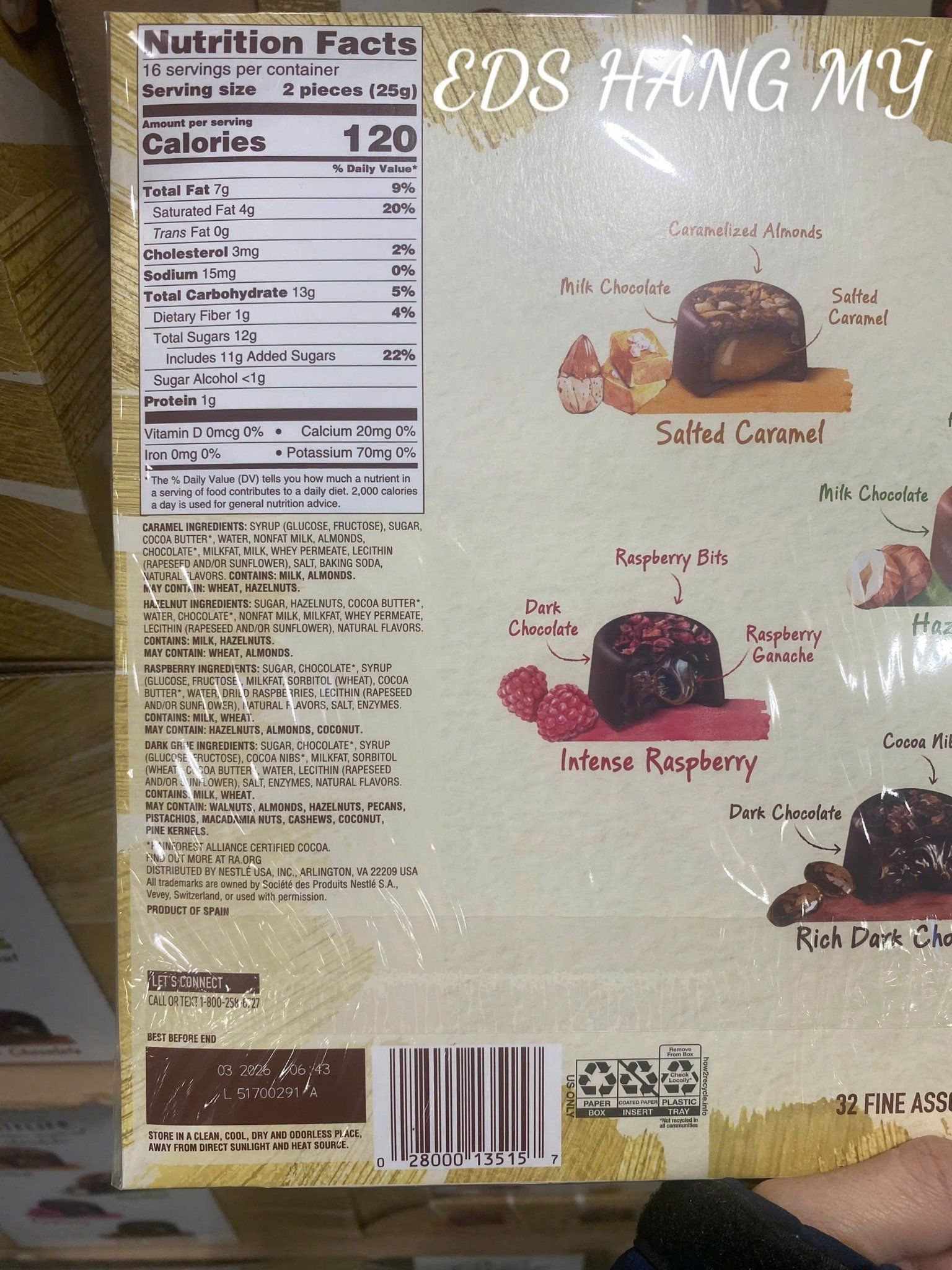 CAILLER L’ATELIER – HỘP 32 VIÊN SOCOLA