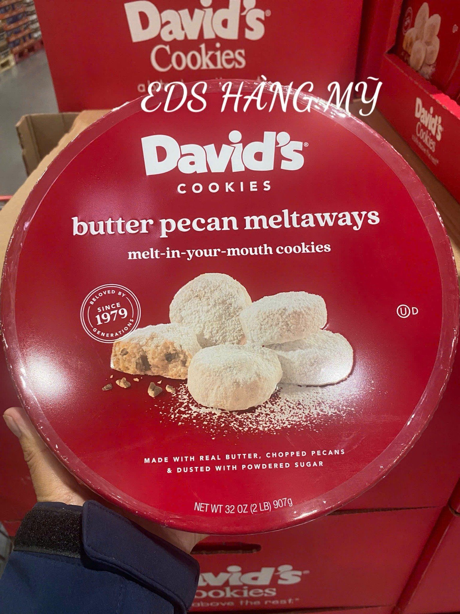 Bánh quy cookies bơ hạt hồ đào David's Butter Pecan Meltaways
