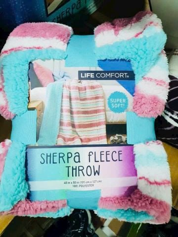  Chăn mền bông 2 mặt dành cho bé Sherpa Fleece Blanket 