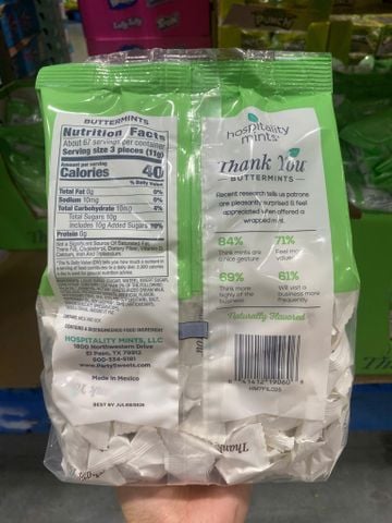  KẸO BẠC HÀ BUTTERMINTS – HOSPITALITY MINTS 